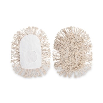 Boardwalk 17.5 in. x 13.5 in. Cotton Wedge Dust Mop Head - White