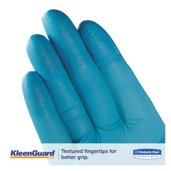 DISPOSABLE GLOVES | KleenGuard 417-57373 G10 Blue Nitrile Gloves, Powder-Free 100/box, 10 Boxes/carton - Large