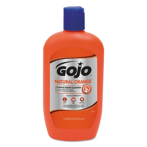 Hand Soaps | GOJO Industries 0957-12 Natural Orange 14 oz. Pumice Hand Cleaner - Citrus (12/Carton) image number 0