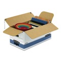 Boxes & Bins | Bankers Box 0002501 12.25 in. x 16 in. x 11 in. Letter/Legal Files Medium-Duty Strength Storage Boxes - White,Blue (4/Carton) image number 1