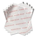 Food Trays, Containers, and Lids | Bagcraft 300527 6 in. x 6.5 in. Foil Single-Serve Bags - Silver, Hamburger Design (1000/Carton) image number 0