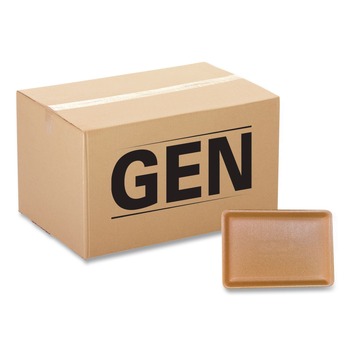 GEN 9PYEL 12.25 in. x 9.25 in. x 0.62 in. #9P Meat Trays - Yellow (200/Carton)