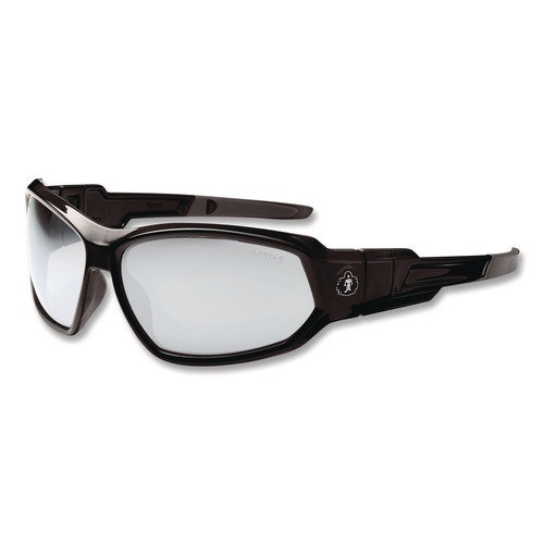 Safety Glasses | Ergodyne 56080 Skullerz Loki Nylon/Polycarb Safety Glasses/Goggles - Black Frame/Indoor/Outdoor Lens image number 0