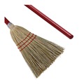 Brooms | Boardwalk BWKBR10016 36 in. Overall Length Synthetic Fiber Bristles Corn/Fiber Brooms - Gray/Natural (12/Carton) image number 2