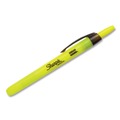 Office Jansan | Sharpie 28025 Fluorescent Yellow Ink Chisel Tip Retractable Highlighters - Yellow/Black Barrel (1 Dozen) image number 1