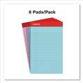 Cleaning & Janitorial Supplies | Universal UNV63016 5 in. x 8 in. Sheets Narrow Rule Perforated Ruled Writing Pads - Assorted Pastel Colors (6/Pack) image number 2