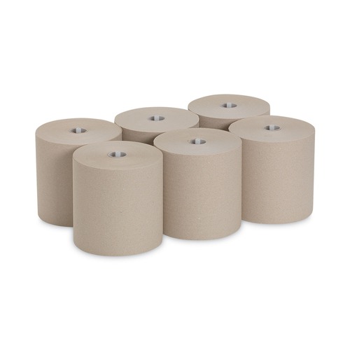 Cleaning & Janitorial Supplies | Georgia Pacific Professional 26480 7.87 in. x 1000 ft. 1-Ply Hardwound Nonperforated Paper Towel Roll - Brown (6 Rolls/Carton) image number 0
