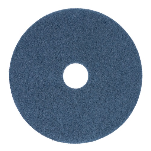 Cleaning & Janitorial Accessories | Boardwalk BWK4013BLU 13 in. Diameter Scrubbing Floor Pads - Blue (5/Carton) image number 0