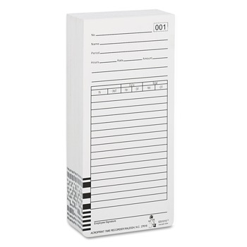 Acroprint 3.5 in. x 7 in. Two Sides Time Clock Cards for Acroprint ES1000 (100/Pack)