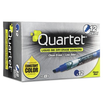 Quartet Broad Chisel Tip EnduraGlide Dry Erase Marker - Blue (1 Dozen)