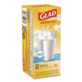 Office Jansan | Glad 78812 OdorShield 8 in. x 18 in. 4 Gallon Tie-Flap Quick-Tie Small Trash Bags - White Febreze Fresh Clean Scent (156/Carton) image number 6