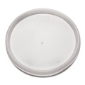Food Trays, Containers, and Lids | Dart 20JL 6 oz. to 32 oz. Vented Flat Plastic Lids for Foam Cups, Bowls and Containers - Translucent (1000/Carton) image number 0