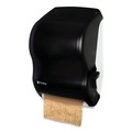 Beverage Serveware | San Jamar T1100TBK 12.94 in. x 9.25 in. x 16.5 in. Lever Roll Classic Towel Dispenser - Transparent Black Pearl image number 3