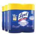 Cleaning & Janitorial Supplies | LYSOL Brand 19200-80296 1-Ply 7 in. x 7.25 in. Disinfecting Wipes - Lemon and Lime Blossom Scent, White (3/Carton) image number 0