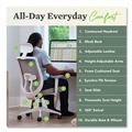 Office Chairs | HON HPTCC1T1UM.WHT Altern Mesh Back Task Chair, 17.95 to 21.1 Seat Height, Gray Seat, Gray/White Back, White Base image number 8
