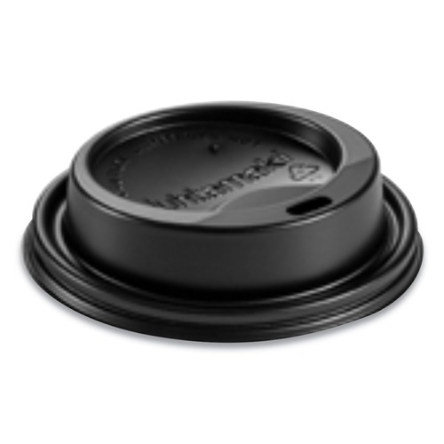 Cups and Lids | Huhtamaki 89435 Dome Sipper Lids for 8 oz. Hot Cups - Black (1000/Carton) image number 0