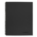 Office Jansan | Cambridge 06672 9.5 in. x 6.63 in. Sheets 1-Subject Wide/Legal Rule Wirebound Business Notebook - Black Linen Cover image number 0
