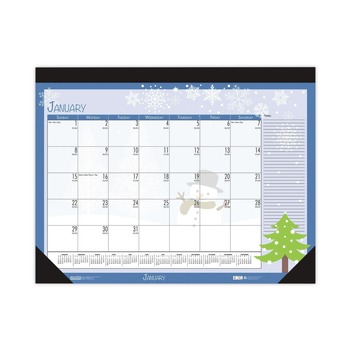 House of Doolittle 18.5 in. x 13 in. 12-Month (Jan-Dec 2026) Recycled Desk Pad Calendar - Black Binding/Corners