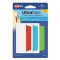 Customer Appreciation Sale - Save up to $60 off | Avery 74775 Ultra Tabs 1/5-Cut 3 in. Repositionable Wide Tabs - Assorted Primary Colors (24/Pack) image number 0