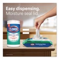 Cleaning & Janitorial Supplies | Clorox 31430 8 in. x 7 in. 1-Ply Flex Pack Disinfecting Cleaning Wipes - Fresh Scent White (6/Carton) image number 6
