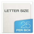 Office Jansan | Oxford 57704 11 in. x 8.5 in. 0.5 in. Capacity Twin-Pocket Folders with 3 Fasteners - White (25/Box) image number 6