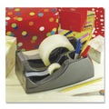 Office Jansan | Officemate OIC96690 1 in. and 3 in. Cores Recycled 2-in-1 Heavy Duty Plastic Tape Dispenser - Black image number 4