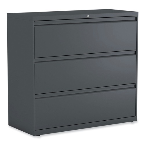  | Alera 25507 42 in. x 18.63 in. x 40.25 in. 3 Legal/Letter/A4/A5 Size Lateral File Drawers - Charcoal image number 0