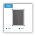 Bulletin Boards | MasterVision VT630103690 Slim-Line 28 in. x 38 in. Enclosed Fabric One Door Bulletin Board - Gray image number 5