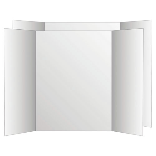 Office & Office Supplies | Eco Brites 26790 36 x 48 Two Cool Tri-Fold Poster Board - White/White (6/Carton) image number 0