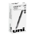 Office Jansan | uni-ball 70128 Bold 1 mm Stick VISION Roller Ball Pen - Black Ink, Gray/Black/Clear Barrel (1 Dozen) image number 0