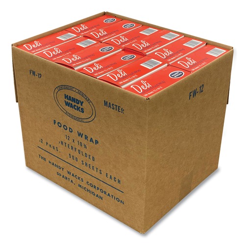Labor Day Sale! Save $30 off $199! | Handy Wacks FW12 10.75 in. x 12 in. Interfolded Food Wrap Deli Sheets (12/Carton) image number 0
