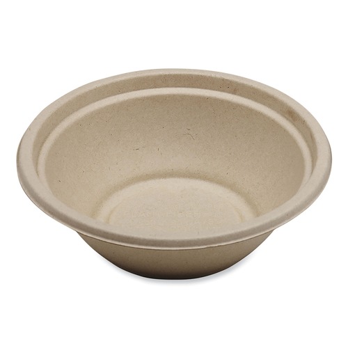 Bowls and Plates | World Centric BO-SC-U24-LFP 7.4 in. x 7.4 in. x 2.3 in. 24 oz. Paper Fiber Bowls - Natural (500/Carton) image number 0