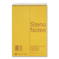 Office Jansan | National 36646 60 Eye-Ease Green Sheets 6 in. x 9 in. Gregg Rule Standard Spiral Steno Pad - Brown Cover image number 0