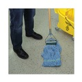 Bulk Savings Pricing 2 | Boardwalk BWK400MBC 60 in. Metal/Polypropylene Handle Cotton/Rayon/Synthetic Head Looped End Mop Kit - Medium, Blue/Yellow (1-Kit) image number 7