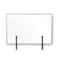 Office Furniture Accessories | MasterVision GL07019101 Protector Series 35.4 in. x 0.16 in. x 23.6 in. Glass Aluminum Desktop Divider - Clear (1/Carton) image number 0