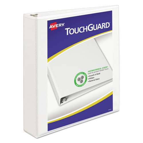 Office Jansan | Avery 17142 11 in. x 8.5 in. 3 Rings 1.5 in. Capacity TouchGuard Protection Heavy-Duty View Binders with Slant Rings - White image number 0