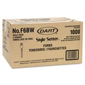  | Dart F6BW Style Setter Mediumweight Plastic Forks - White (1000/Carton) image number 2