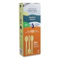 Cutlery | World Centric SP-BB-R Paper Spoon Medium Heavyweight Bamboo Cutlery - Natural (24/Pack) image number 0