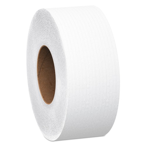 Scott 7827 Essential 2-Ply 3.25 in. Core 3.55 in. x 2000 ft. Extra Long Jumbo Roll Toilet Paper - White (6 Rolls/Carton) image number 0