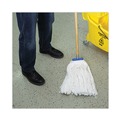 Mops | Boardwalk BWK724REA 24 oz. Cut-End Lie-Flat Rayon Wet Mop Head - White image number 6