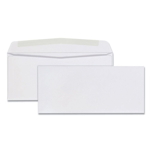 Mothers Day Sale! Save an Extra 10% off your order | Quality Park QUA90090 #9 Commercial Flap Gummed Closure 3.88 in. x 8.88 in. Business Envelope - White (500/Box) image number 0