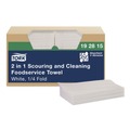 Cleaning & Janitorial Supplies | Tork 192815 13 in. x 21 in. 1-Ply 2 in 1 Wiper - White (120/Carton) image number 0