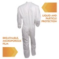 Bib Overalls | Ansell KCC 46006 A30 Breathable Splash and Particle Protection Coveralls - Triple Extra Large, White (21/Carton) image number 1
