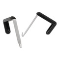 Office Jansan | Quartet 7502 Adjustable Cubicle Hangers for 1.5 in. - 3 in. Thick Partition Walls - Aluminum/Black (2/Set) image number 1