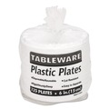 Bulk Savings Pricing 3 | Tablemate 6644WH 6 in. Diameter Plastic Dinnerware Plates - White (125/Pack) image number 2