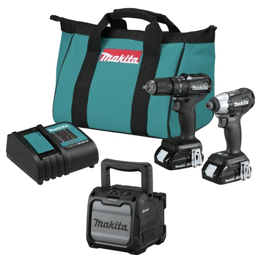 Combo Kits | Makita CX203SYBXRM 18V LXT Brushless Sub‑Compact Lithium‑Ion Cordless 2-Tool Combo Kit with Job Site Speaker (1.5 Ah) image number 0