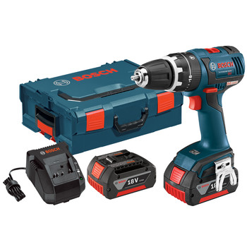 Factory Reconditioned Bosch 18V Brushless Lithium-Ion Compact Tough 1/2 in. Cordless Hammer Drill Driver Kit