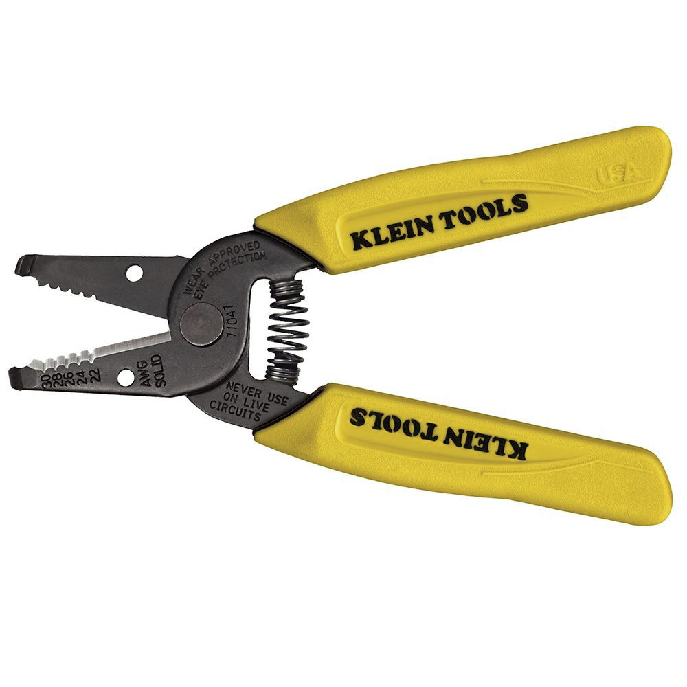 Klein Tools 22 - 30 AWG Solid Wire Wire Stripper Cutter - 11047 - Power ...