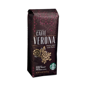 Starbucks 12413966 1 lb Bag Bold Ground Coffee - Caffe Verona (6/Carton)