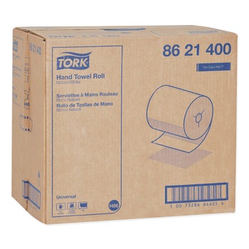 Tork 8 in. x 425 ft. Universal Notched Hand Towel Roll - Natural White (12 Rolls/Carton)